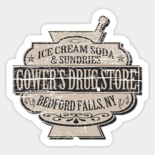 Gower's Drug Store Distressed Sticker